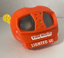 Tyco 1991 Lighted View- Master 3D Viewer Orange With 1 Reel Works