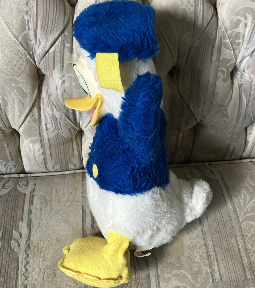 Juguete de peluche vintage DONALD DUCK RARO años 60 Disneyland coleccionable * Foto 4 de 4