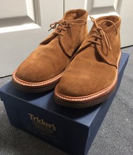 Trickers x Inventory Winston Chukka Boots Snuff Repello Suede on Vibrams UK10.5