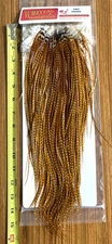 Whiting Midge Barred Dark Ginger Rooster Saddle, Pro Grade, Fly Tying