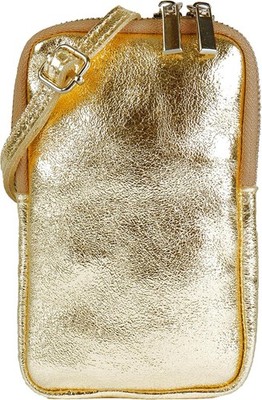 modamoda de T197 Damen Leder Umhängetasche Handytasche 6,7'', handmade in Italy