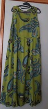 Made In Italy Olive Green Midi Dress, Gathered Waist, Worn Once, Onesize