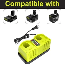 18V Dual-Port Simultaneous Charger for Ryobi ONE+ 18 Volt Battery P103 P105