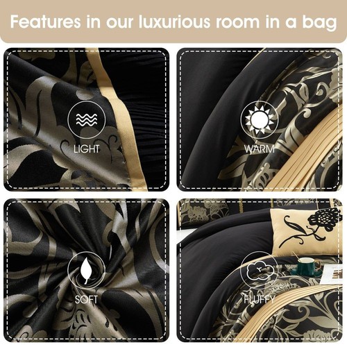 Nanshing 9pc Queen Mollybee Comforter Set Black - Picture 7 of 7