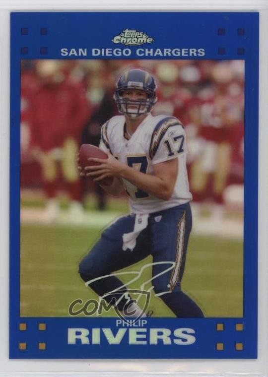 2007 Topps Chrome Blue Refractor Philip Rivers #TC8 1n4j