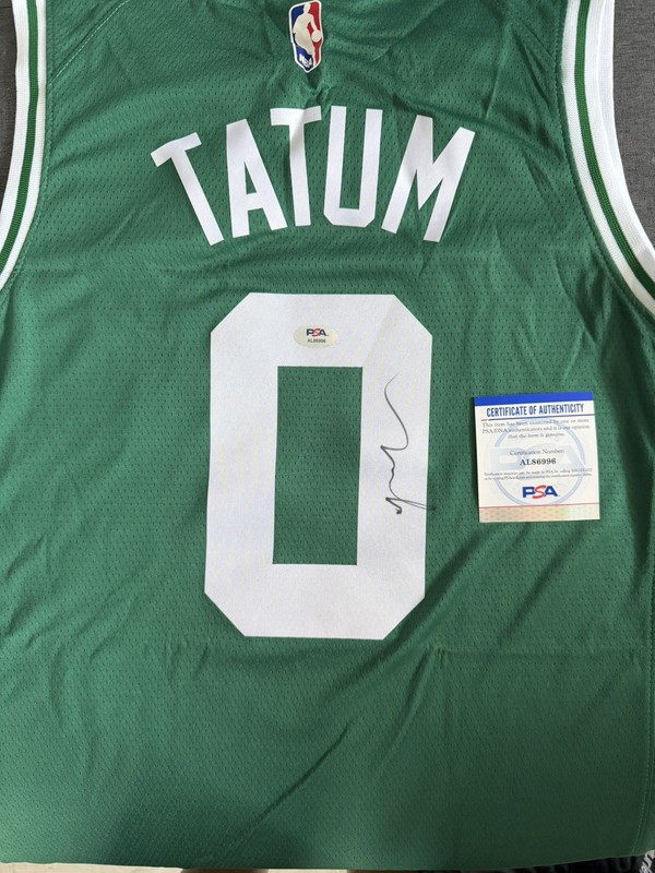 Jayson Tatum Boston Celtics NBA Autographed Signed Jersey PSA