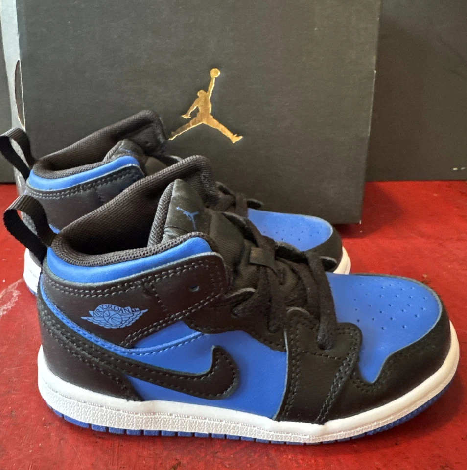 Nike Air Jordan 1 Mid - Azul Real Y Negro - TD 9C DQ8425 042 - ¡Nuevo En Caja! Foto 2 de 4