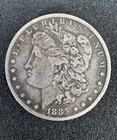1885 Morgan Silver Dollar $1 Coin No Mint Mark 90% Silver Circulated Ungraded