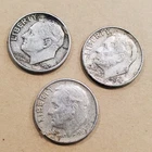 Lot Of Roosevelt Dimes 1961, 1962, 1963 90% Silver Circulated Very Nice
