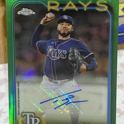 #ad 2024 Topps Chrome Taj Bradley Auto Green Refractor 99 Rays 🌴🌴🌴 $16.00