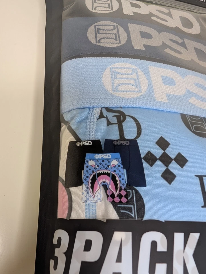 Nuevo paquete de 3 calzoncillos boxer PSD para hombre talla XL Core estándar ropa interior X-grande sellados Foto 3 de 4