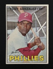1967 Topps Baseball #548 Tony Gonzalez Philadelphia Phillies (High #) EX/EX-MT