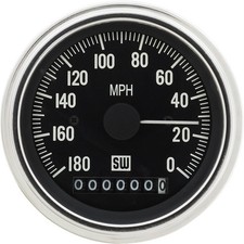 Stewart Warner 82962 Deluxe Series Speedometer 0-180 Mph Stewart Warner 82962 Deluxe Series Speedometer 0-180 Mph