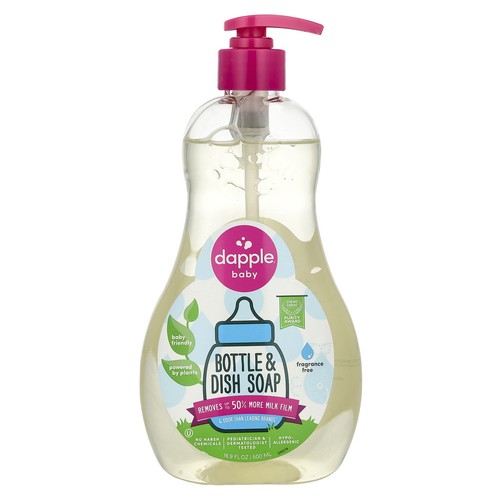 Bottle & Dish Soap, Fragrance Free, 16.9 fl oz (500 ml)