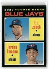 2020 Topps Heritage #376 Blue Jays 2020 Rookie Stars T.J. Zeuch