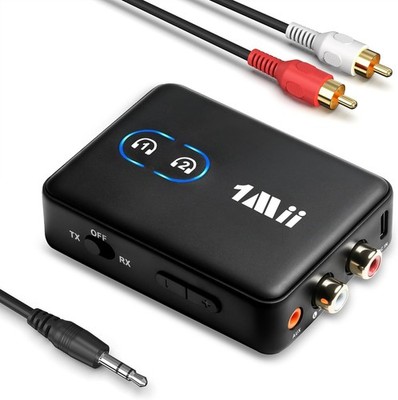 1Mii Bluetooth 5.3 RCA AUX Adapter Transmitter Receiver aptX Low Latency ML302+
