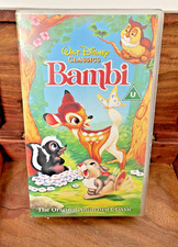 Vintage Bambi VHS tape, Walt Disney Classics, original 1942 animation, TESTED.
