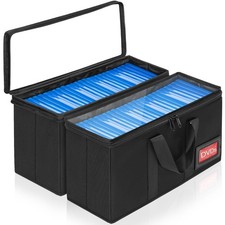 DVD Storage Case 2 Pack, Each Holds 25 DVDs 50 Total , 15.5" x 5.7" x 8", Po...