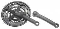 Mijnen Pieper Kettenradgarnitur Stahl Schwarz 150Mm, 24/34/42 ZäHne,4-Kant M....
