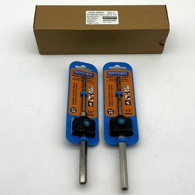 Spyder 600635 Hole Saw Arbor 1/2'' TCT Hex 10 Quick Change Rapid Core Eject 2pk
