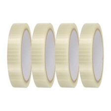 4 Rollen Filament-Klebeband, 3/4"x20m f&uuml;r Verpackung mit Glasfasernetz
