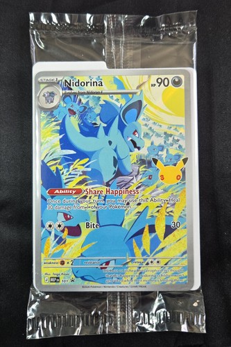 [SEALED] Pokémon Nidorina No. 101 30th Celebrations EN⭐Black Star Promo w/TCGCC