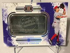 2025 Panini Impeccable - Prospects Logo Charlie Condon #7 Silver /25 (RC) Rockie