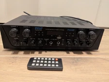 Pyle 500W 4-Channel Bluetooth Audio Source Amplifier (PTA44BT) Tested & Working!