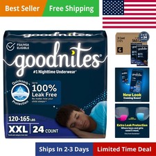 Boys' Nighttime Underwear, Size XXL 120-165 lbs, 24 Ct 2 Packs of 12, Packagi...