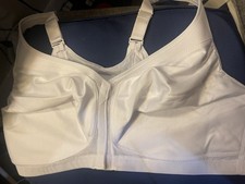 Glamorise Minimizer Bra Wireless Adjustable Wide Strap White 48D Hook & Eye
