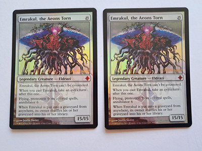 MTG EMRAKUL, THE AEONS TORN PRERELEASE FOIL x 2  MINT UNPLAYED