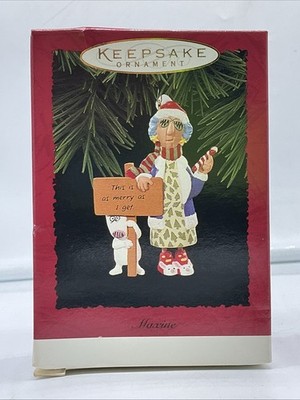 1996 Hallmark Maxine This Is as Merry as I Get Keepsake Ornament - FREE SHIPPING