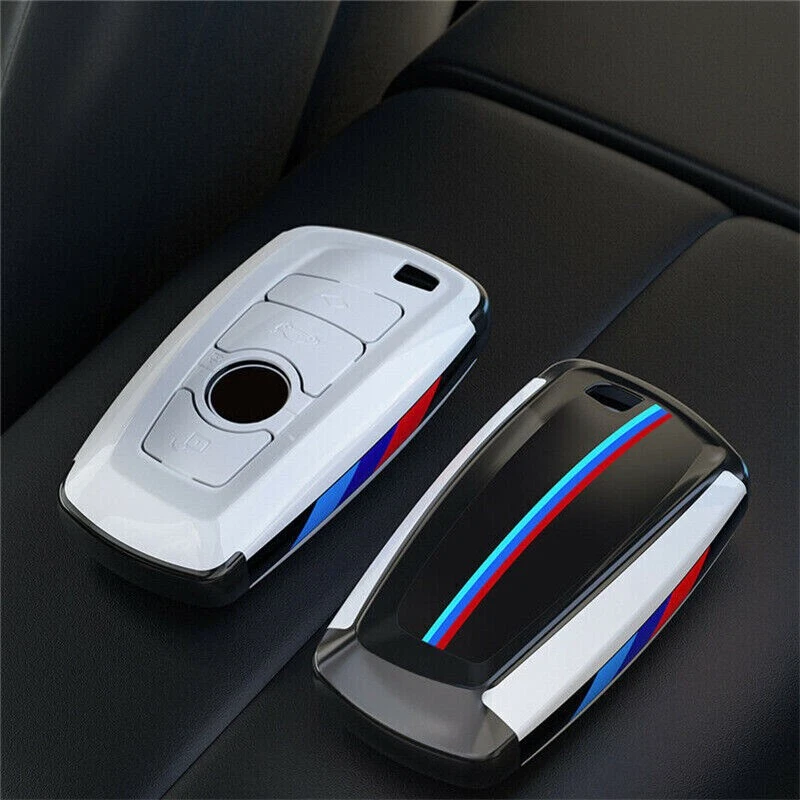 Car Remote Key Fob Cover Case Carbon Fiber Shell Skin For BMW 3 5 7 Series X2 X5 Foto 4 de 4