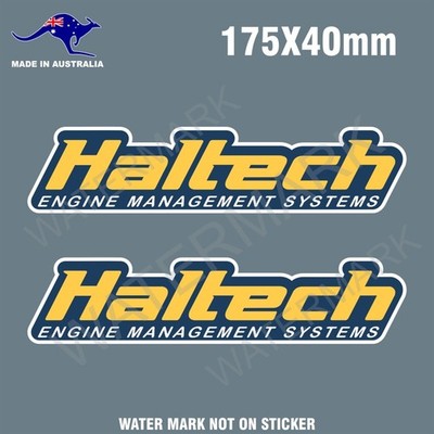 HALTECH ENGINE MANAGEMENT SYSTEMS STICKER x2 FOR DRAG CAR HOLDEN FORD ...