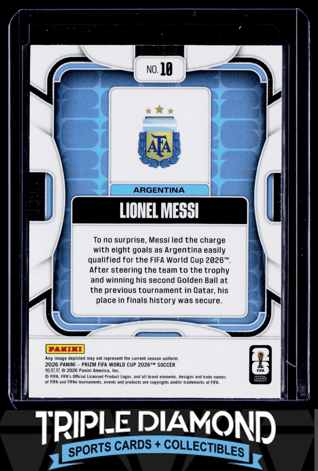2026 Panini Prizm World Cup Lionel Messi Argentina V59 view 2
