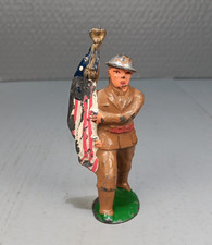 Barclay Vintage Manoil Lead Toy Soldier Flag Bearer
