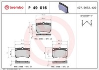 Brembo Bremsbelagsatz, Scheibenbremse Vorderachse U.A. FüR Kia, Mazda