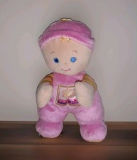 Fisher Price Baby's First Doll Plush Rattle 2008 Stuffed Toy Toddler Pink 10"