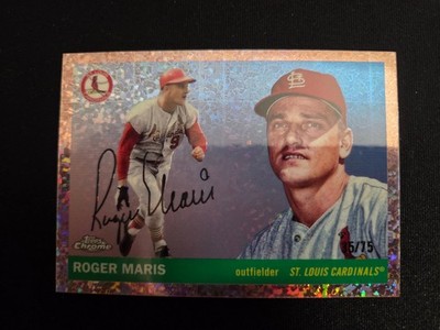 2025 Topps Chrome Platinum Roger Maris Rose Gold Refractor 35/75 #427 Cardinals