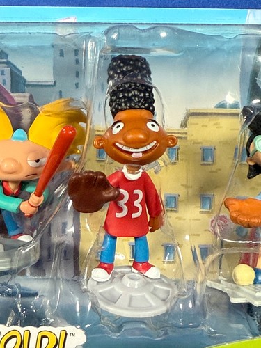 Nuovo HEY ARNOLD! SET 5 PERSONAGGI da collezione Nickelodeon HELGA Harold GERALD Baseball - Foto 8 di 13