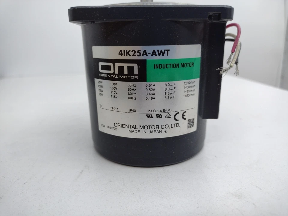 *** Oriental Motor Induction Motor 4IK25A-AWTU 110/115V 60Hz *Missing Capacitor* - Image 4 of 4