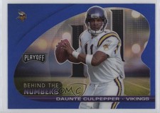 2021 Panini Playoff Behind The Numbers Blue Prizm Daunte Culpepper #BTN-DCU 0q3