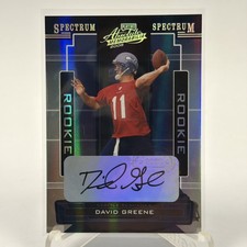 David Greene /249 Spectrum Rookie Auto 2005 Playoff Absolute Memorabilia  NM Mem