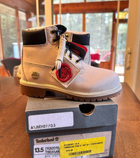 Timberland Preschool 6" Inch Premium Waterproof Boots Size 13.5 Parchment