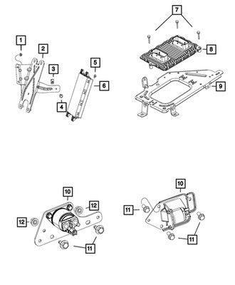 Genuine Mopar Module Bracket 68089655AB