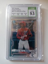 2021 Bowman Chrome Jeremy De La Rosa Rookie CSG 9.5 Grading #BCP-25 Prospects Rc