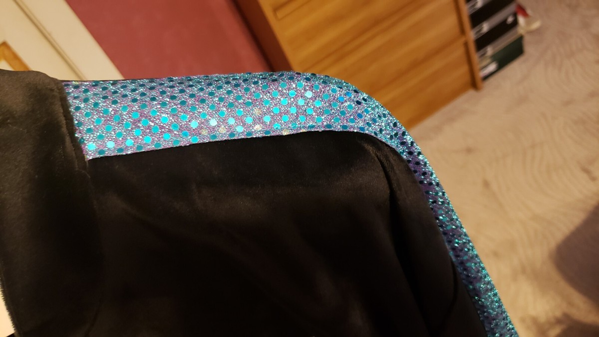 Vintage 90's KORN Jacket Black Velour Sequin Giant XL | eBay