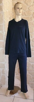 Pyjama bleu col V marque Redskins neuf taille L étiqueté à 69€ (sm)