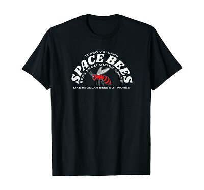 Retro SPACE BEES  Bees from Outer Space  T-Shirt by Turbo Volcano *NEW*