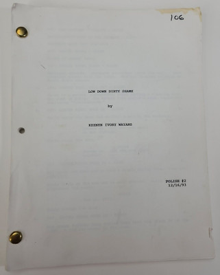 A LOW DOWN DIRTY SHAME / Keenen Ivory Wayans 1993 Screenplay, ex-cop & drug lord
